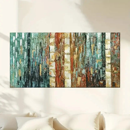 Modern Abstract Forest Tree Wall Art Canvas Office Home Room Framed 120x60cm