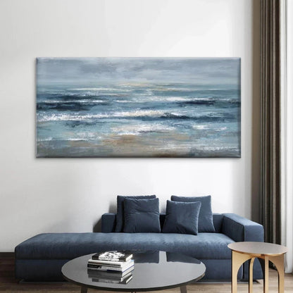 Beach Serene Landscape Wall Art Canvas Office Home Room Framed 120x60cm