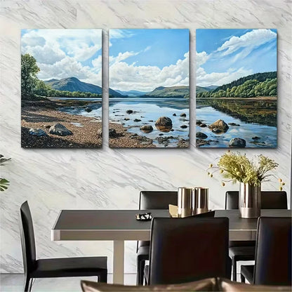 3pcs Iconic Scottish Landscapes Metal Print Ready to Hang Art