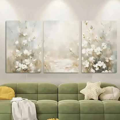 3pcs Forest Pathway with Blooming Flowers Metal Print Ready to Hang Art - Bella Home Decor