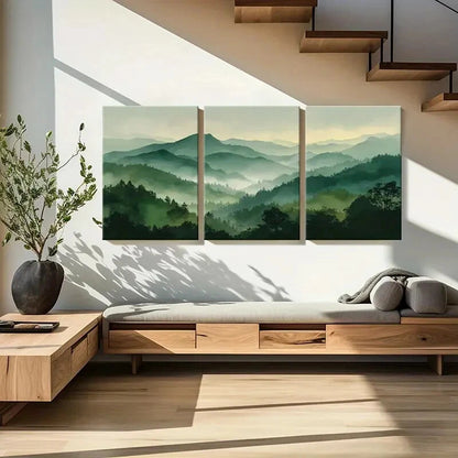 3pcs Mountain Landscape Forest View Nature Scenery Metal Print Ready to Hang Art - Bella Home Decor