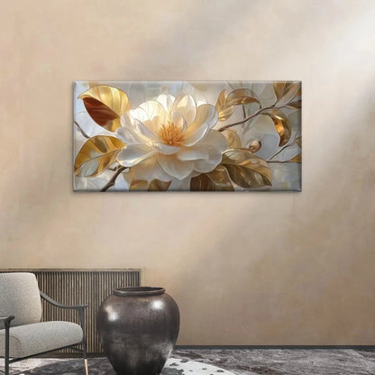 Modern Abstract Floral Wall Art Canvas Office Home Room Framed 120x60cm