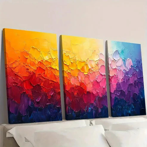 3pcs Colorful Summer Festival CS Wall Art Canvas Unframed – High Quality Print 100% Australian Made Wall Canvas - Bella Home Decor