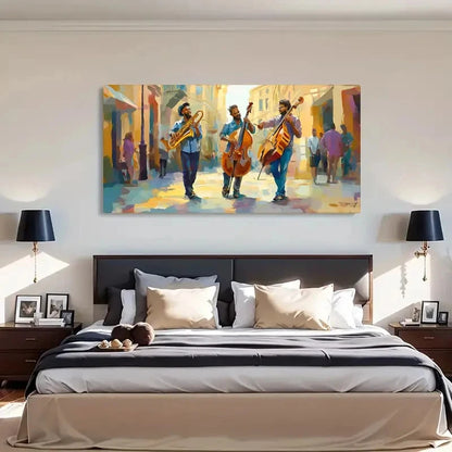 Cartoon Landscape Theme Wall Art Canvas Office Home Room Framed 120x60cm - Bella Home Decor