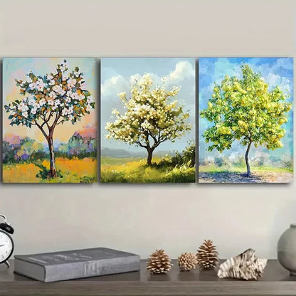 3pcs A Small Pear Tree Wall Art Set Canvas Unframed – High Quality Print 100% Australian Made Wall Canvas - Bella Home Decor