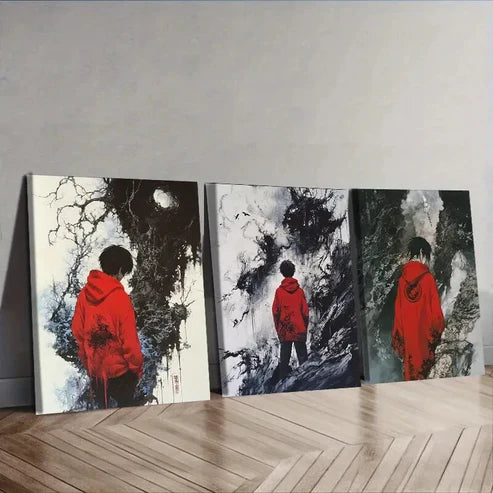 3pcs Dark Lord of hell (4) Wall Art Set Canvas Unframed - High Quality Print 100% Australian Made Wall Canvas - Bella Home Decor
