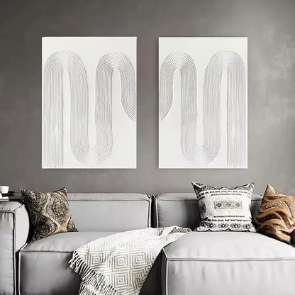 Abstract and Simple Texture Oil Painting Canvas Framed 50x75cm - High Quality Print 100% Australian Made Wall Canvas Ready to Hang