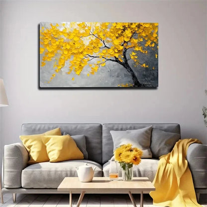 Elegant Black & Gray Branch Wall Art Canvas Office Home Room Framed 120x60cm