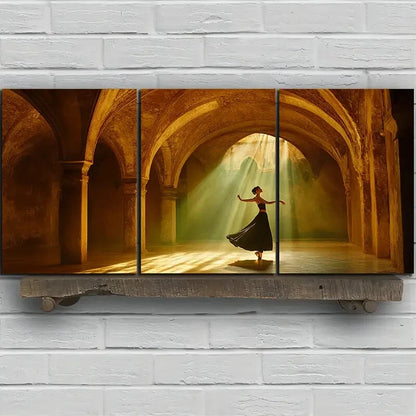 3pcs Dancing Under the Arch Figure Metal Print Ready to Hang Art - Bella Home Decor