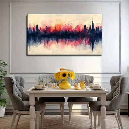Modern Cityscape Perfect Wall Art Canvas Office Home Room Framed 120x60cm