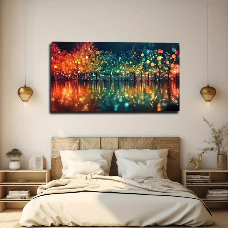 Vibrant Colors Landscape Wall Art Canvas Office Home Room Framed 120x60cm