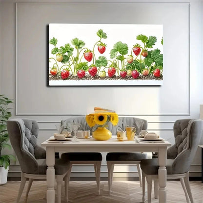Strawberry On Small Stones Wall Art Canvas Office Home Room Framed 120x60cm