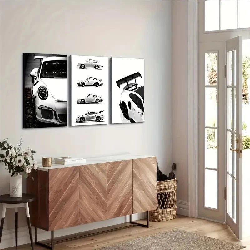 3pcs  Cool Car Art, Creative Wall Art Canvas    Wall Art Set Canvas Framed 40x60cm - High Quality Print 100% Australian Made Wall Canvas Ready to Hang - Bella Home Decor