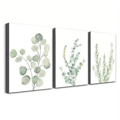 3pcs Blue Flowers With Freckles Of Gold Wall Art Set Canvas Unframed - High Quality Print 100% Australian Made Wall Canvas  Wall Art Set Canvas Unframed - High Quality Print 100% Australian Made Wall Canvas - Bella Home Decor