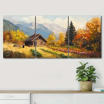 3pcs Autumn Scenery Nature Beauty Perfect Wall Art Canvas Unframed - High Quality Print 100% Australian Made Wall Canvas - Bella Home Decor