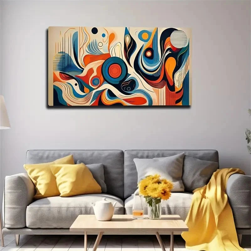 Creative Products Abstract Wall Art Canvas Office Home Room Framed 120x60cm