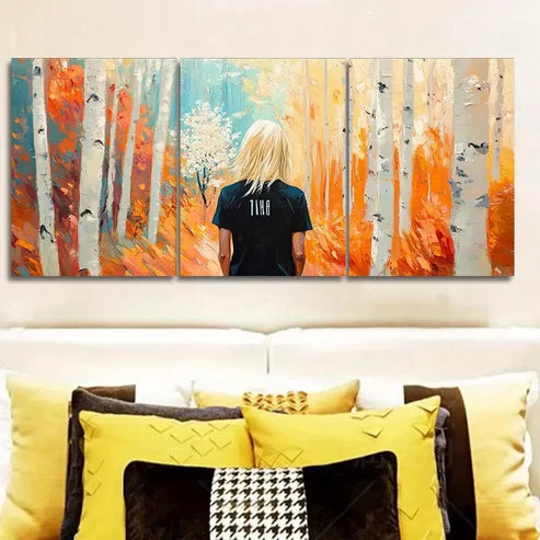 3pcs Spring forest Trees Wall Art Set Canvas Unframed - High Quality Print 100% Australian Made Wall Canvas