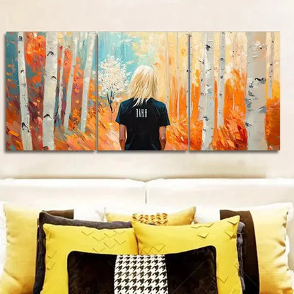 3pcs Spring forest Trees Wall Art Set Canvas Unframed - High Quality Print 100% Australian Made Wall Canvas