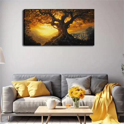 Shows An Artistic Picture Tree Wall Art Canvas Office Home Room Framed 120x60cm