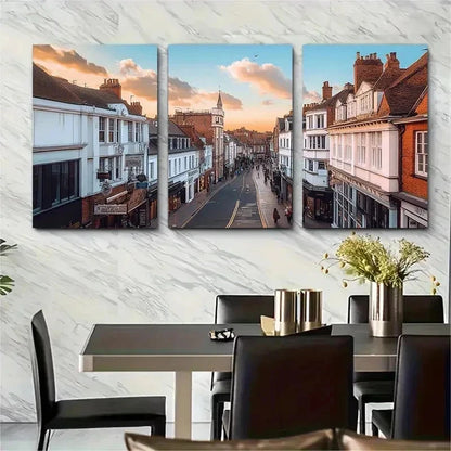 3pcs Maidstone Posters Historic UK Perfect Wall Art Set Canvas Framed 50x70cm - High Quality Print 100% Australian Made Wall Canvas Ready to Hang