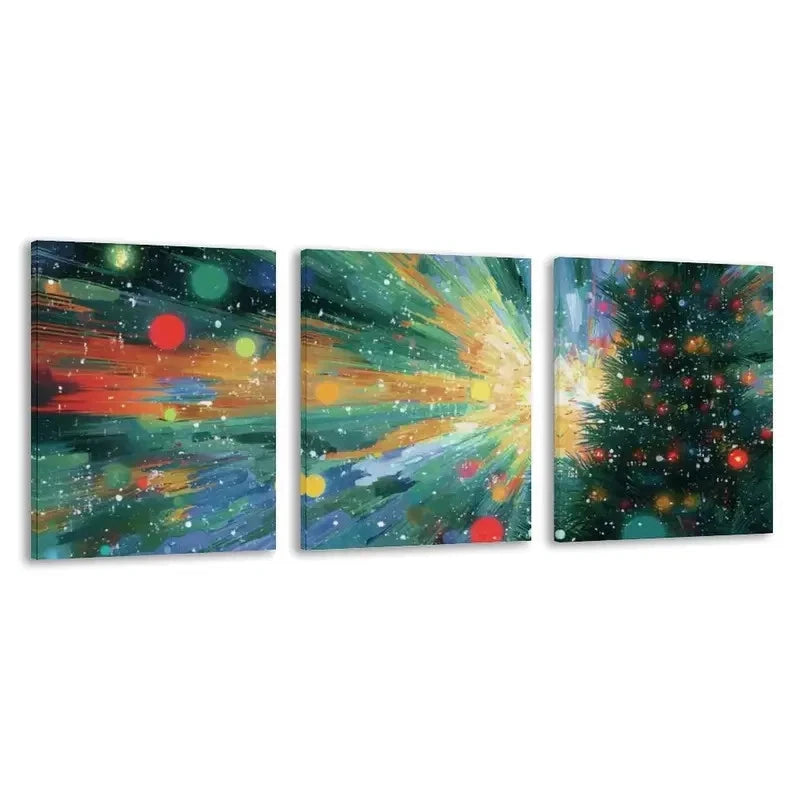 3pcs Colorful Balls Flying in the Air  Wall Art Set  Canvas Framed 50x70cm - High Quality Print 100% Australian Made Wall Canvas Ready to Hang - Bella Home Decor
