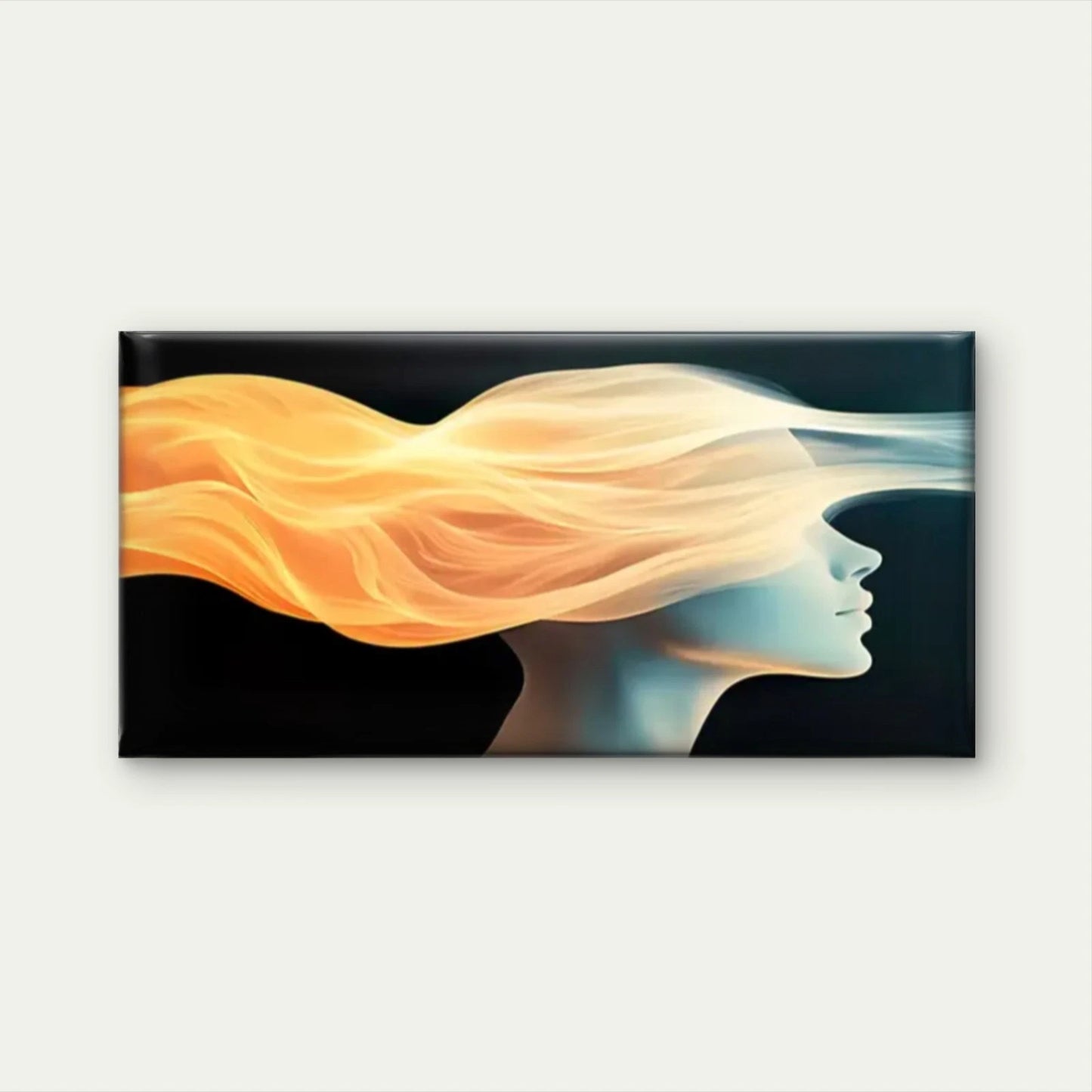 The Woman Fire Abstract Wall Art Canvas Office Home Room Framed 120x60cm
