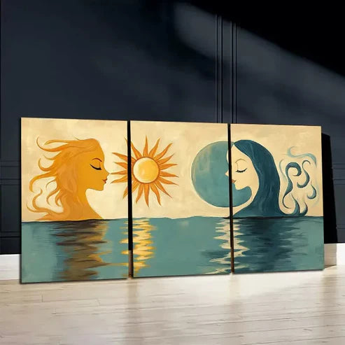 3pcs Art Depicting Goddess Of Celestial  Art Canvas Unframed - High Quality Print 100% Australian Made Wall Canvas - Bella Home Decor
