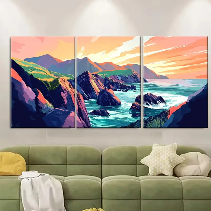 3pcs Dingle Travel Scenic Ireland Metal Print Ready to Hang Art