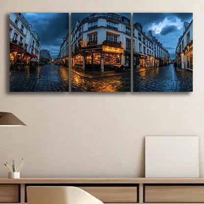 3pcs Old Building Architecture Wall Art Set Canvas Framed 40x60cm - High Quality Print 100% Australian Made Wall Canvas Ready to Hang