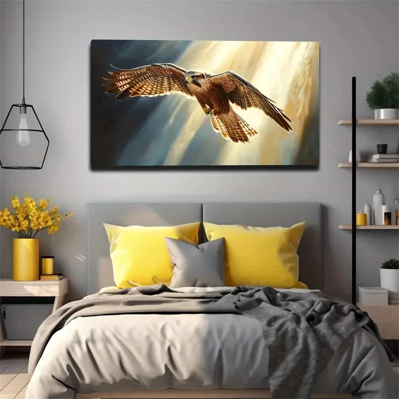 Eagle In Flight Definition Wall Art Canvas Office Home Room Framed 120x60cm