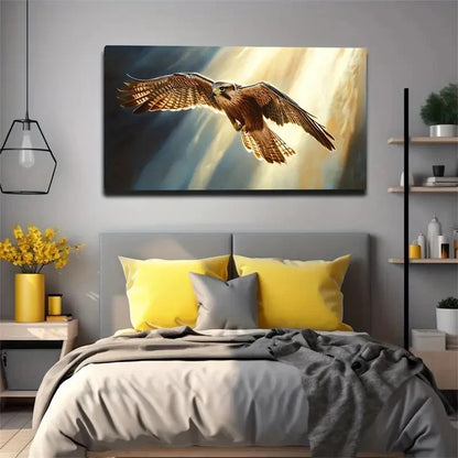 Eagle In Flight Definition Wall Art Canvas Office Home Room Framed 120x60cm