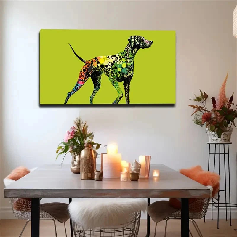Lime Green Background Decor Wall Art Canvas Office Home Room Framed 120x60cm