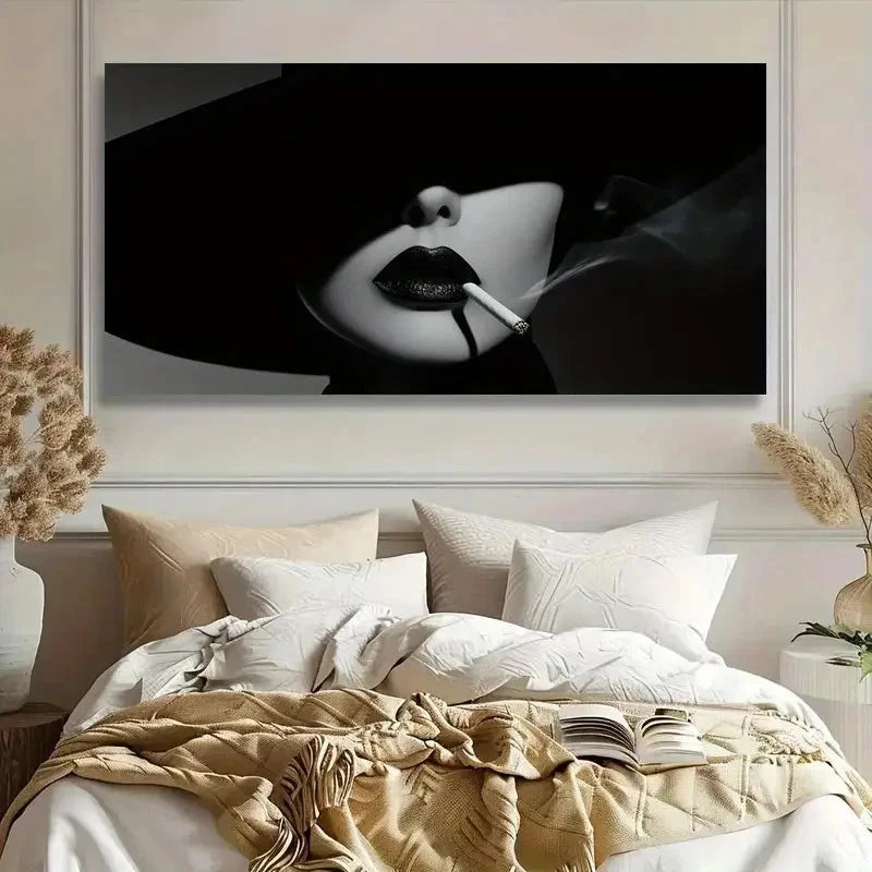 Modern Black & White Surreal Be Wall Art Canvas Office Home Room Framed 120x60cm