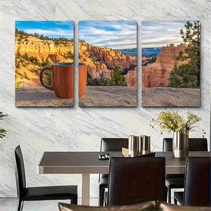 3pcs Featuring a Bryce Canyon Mug Metal Print Ready to Hang Art