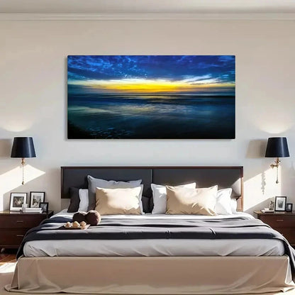 Silent Pier Moment Retro Wall Art Canvas Office Home Room Framed 120x60cm