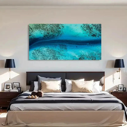 Natural Landscape Ocean Drone Wall Art Canvas Office Home Room Framed 120x60cm