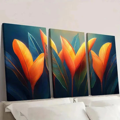 3pcs Vibrant Paradise Art  Wall Art Set Canvas Unframed - High Quality Print 100% Australian Made Wall Canvas - Bella Home Decor