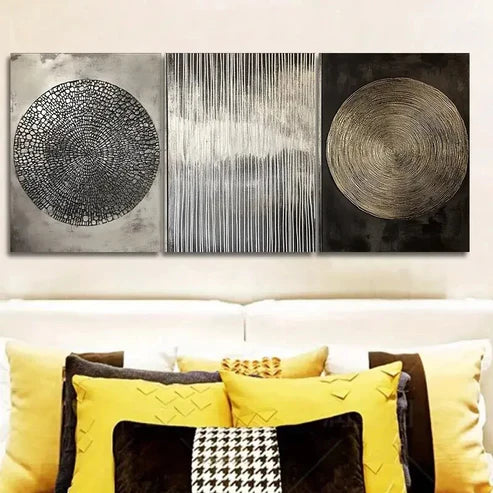 3pcs Three Different Textures Wall Art Canvas Unframed - High Quality Print 100% Australian Made Wall Canvas