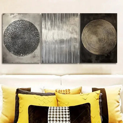 3pcs Three Different Textures Wall Art Canvas Unframed - High Quality Print 100% Australian Made Wall Canvas