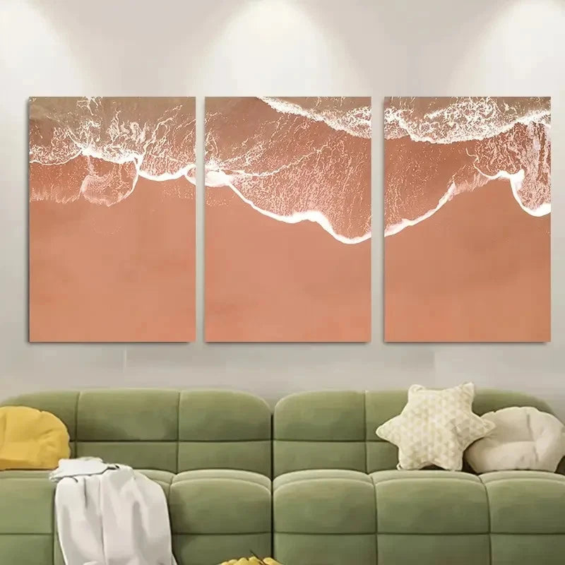 3pcs Ocean Waves Coastal Seascape Metal Print Ready to Hang Art