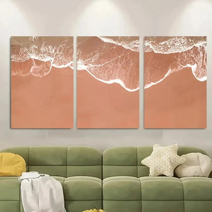 3pcs Ocean Waves Coastal Seascape Metal Print Ready to Hang Art