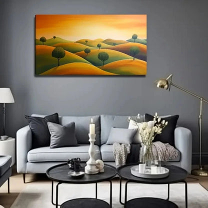 Mountain Landscape Modern Wall Art Canvas Office Home Room Framed 120x60cm