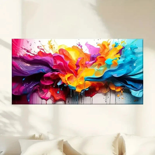 Colorful Explosion Abstract Wall Art Canvas Office Home Room Framed 120x60cm