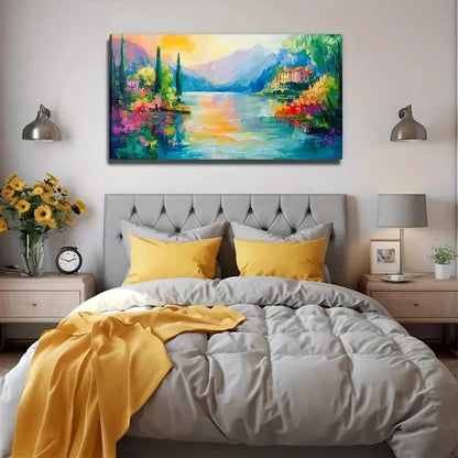 Beautiful Lake View Wall Art Canvas Office Home Room Framed 120x60cm