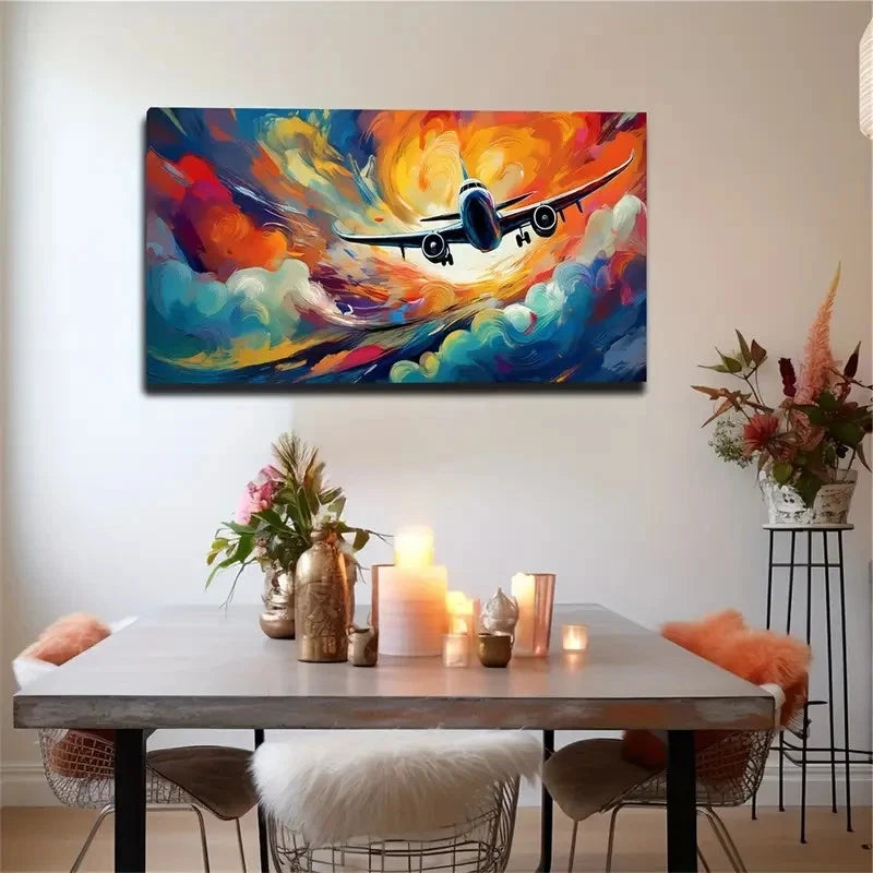 Gorgeous Clouds Modern Air Wall Art Canvas Office Home Room Framed 120x60cm