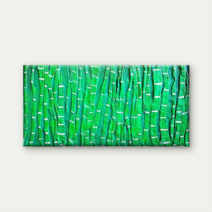 Abstract Green Textured PaintingWall Art Canvas Office Home Room Framed 120x60cm