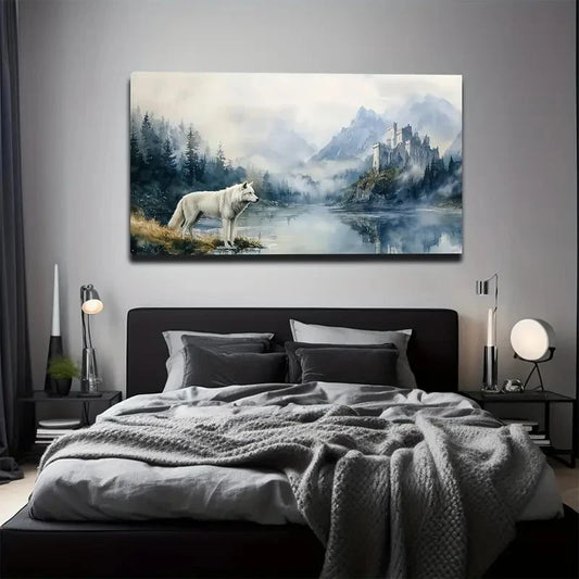 Modern Minimalist Serene Wall Art canvas office home room framed 120x60cm
