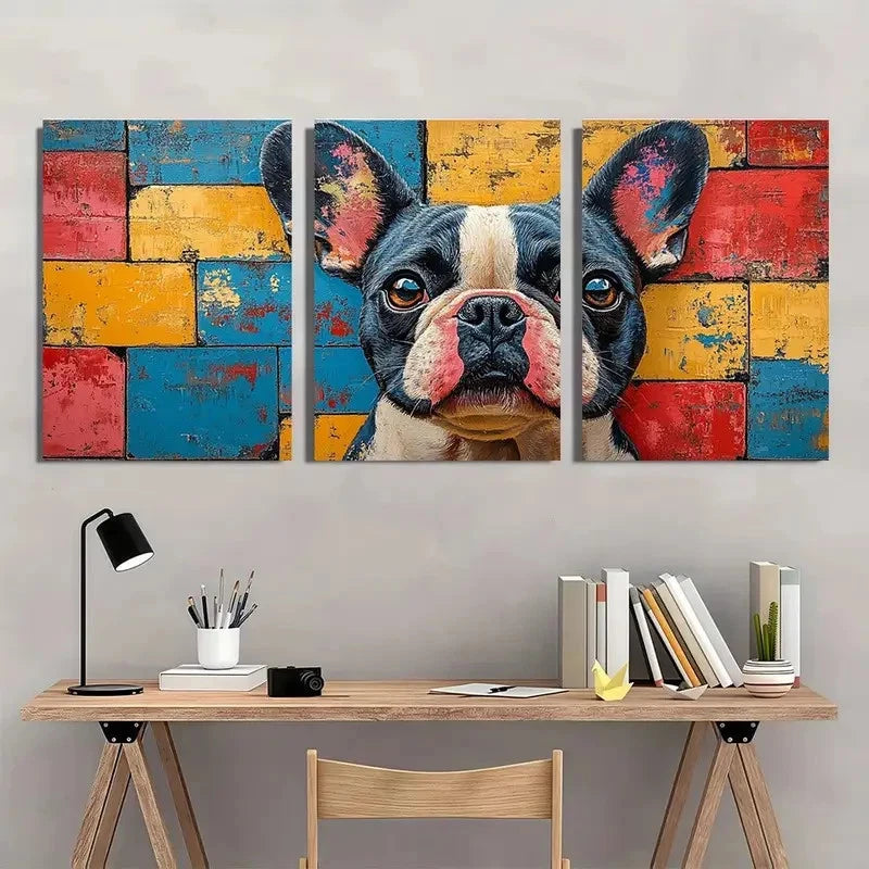 3pcs Colorful Pattern Abstract Modern Wall Art Set Canvas Framed 40x60cm - High Quality Print 100% Australian Made Wall Canvas Ready to Hang - Bella Home Decor