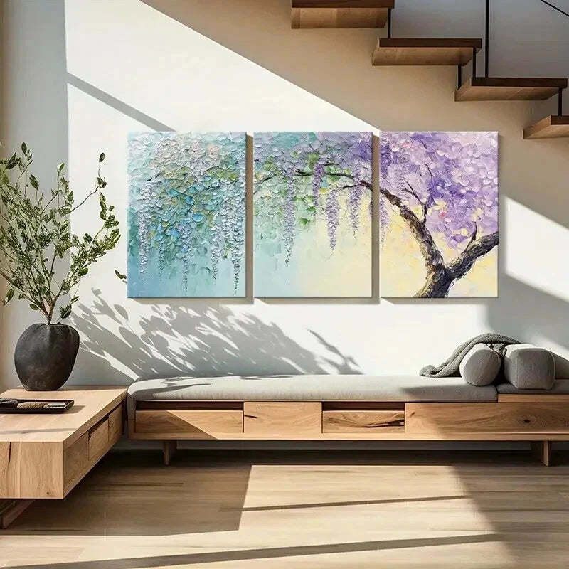 3pcs Artistic Abstract Landscape Art Vintage Wall Art Set Canvas Framed 60x90cm - High Quality Print 100% Australian Made Wall Canvas Ready to Hang - Bella Home Decor