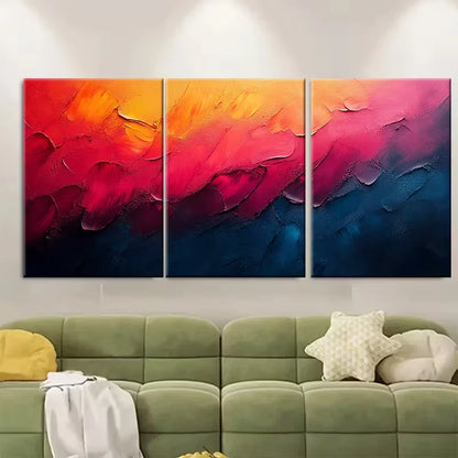 3pcs Abstract Grunge Metal Print Ready to Hang Art - Bella Home Decor
